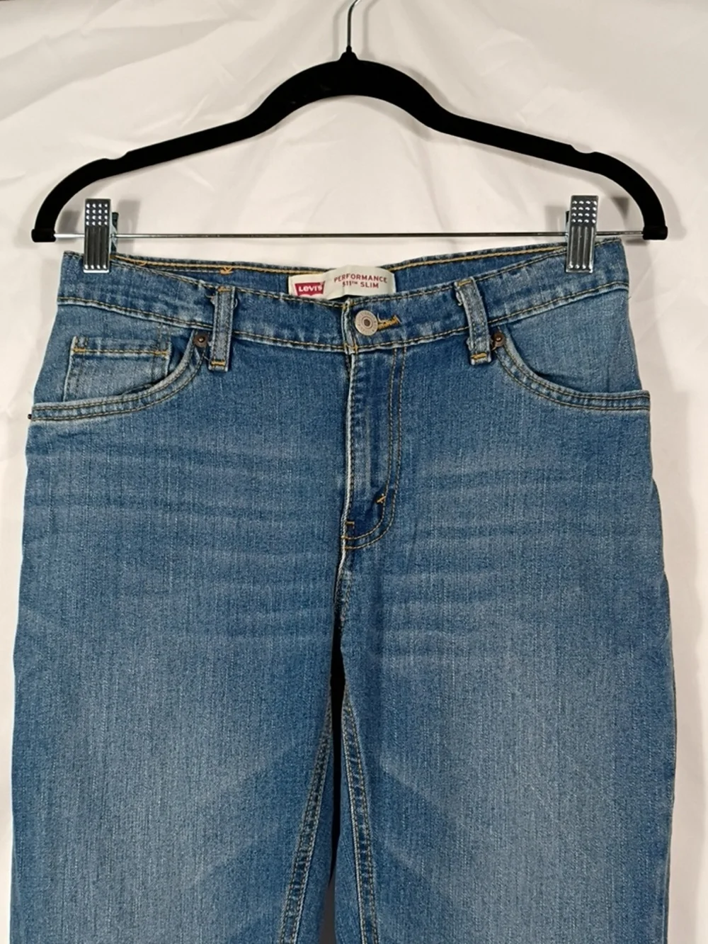 EUC Levi's Performance 511 Slim Light Wash Jeans Girls Size 16 Reg W28 L30